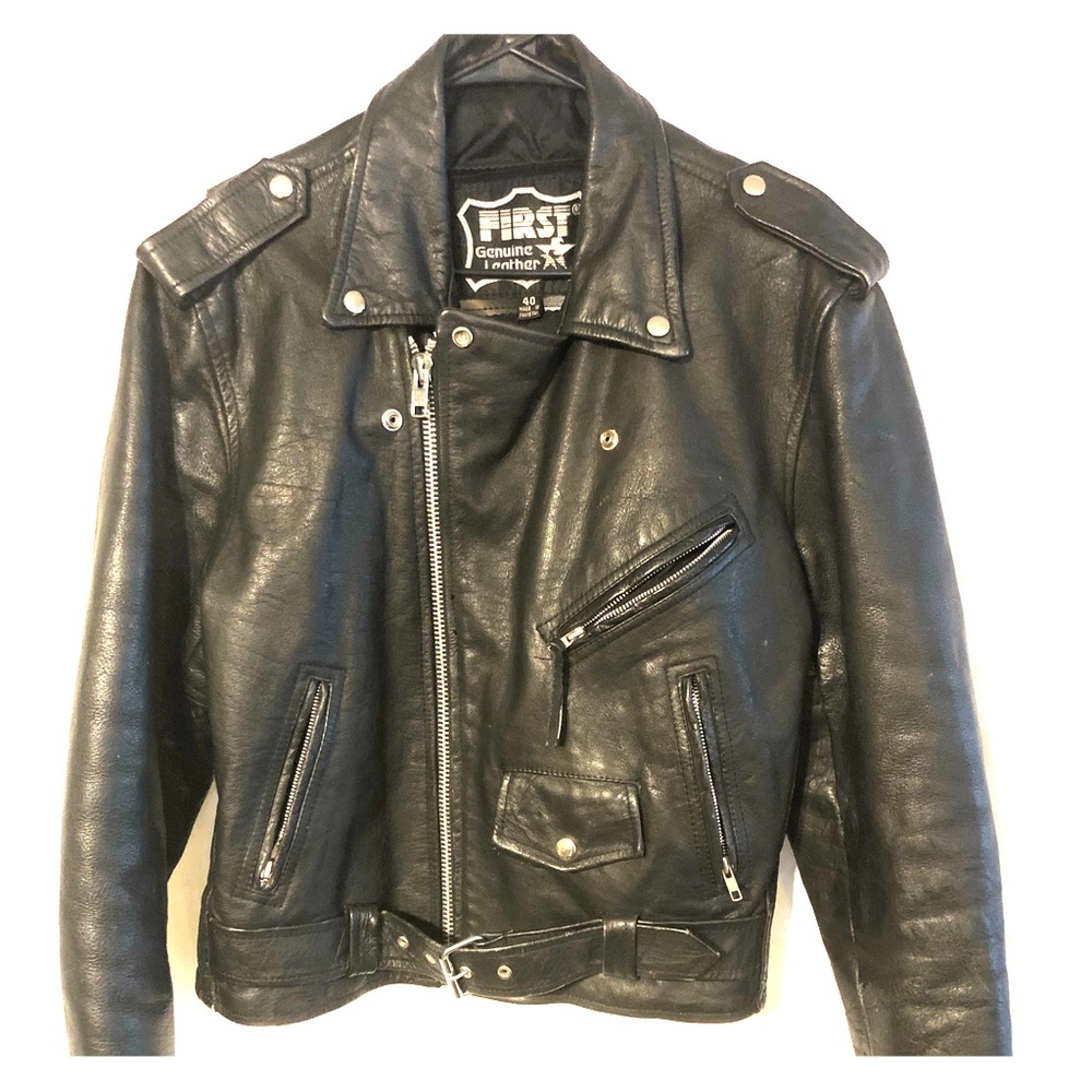 Mens Leather Motorcyle Jacket Harley Davidson Logo